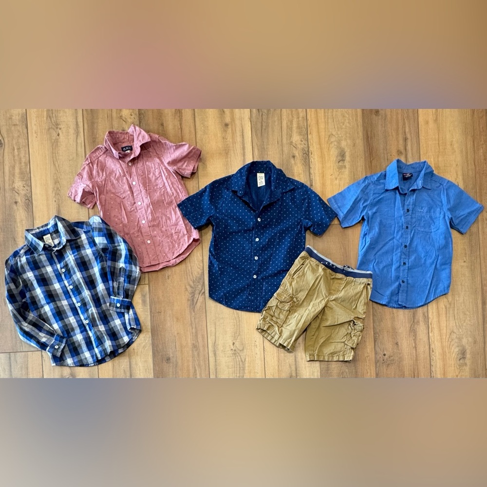 Wrangler Boys Tan Cargo Button-Front Shorts